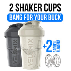 Velomix wire whisk included for smooth mixing and lump-free shakes