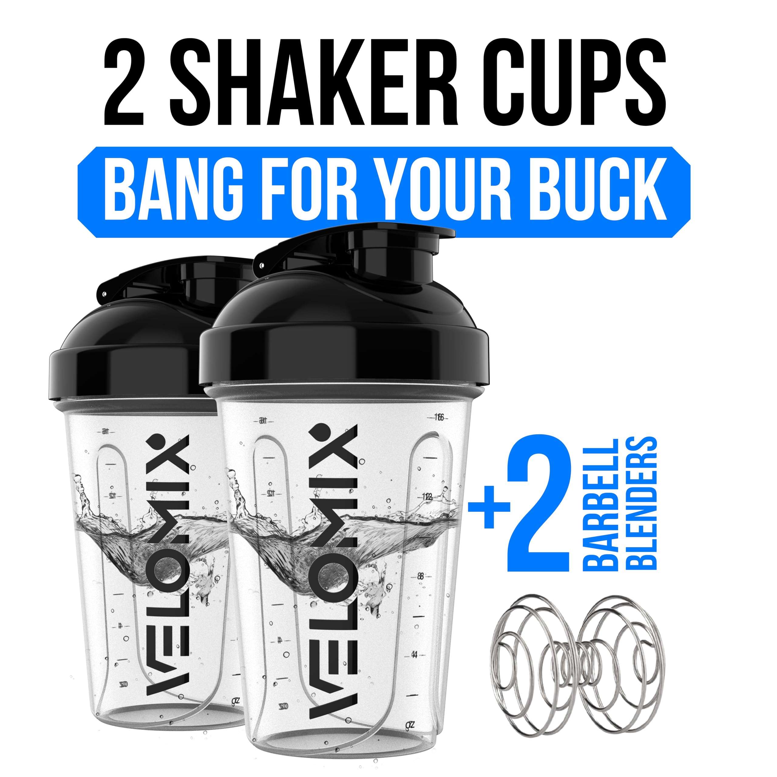 VELOMIX wire whisk accessory enhances smooth protein shakes