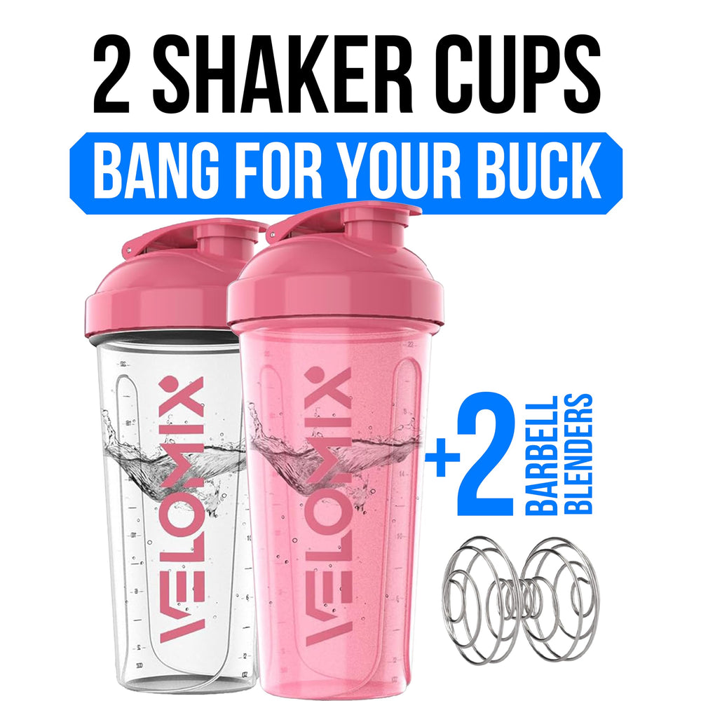 VELOMIX wire whisk inside bottle for smooth, lump-free shakes