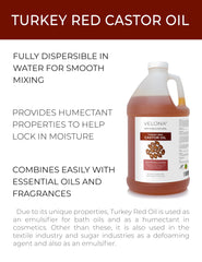 Amber-hued Velona Castor Oil ready for emulsification in bath oils and soaps