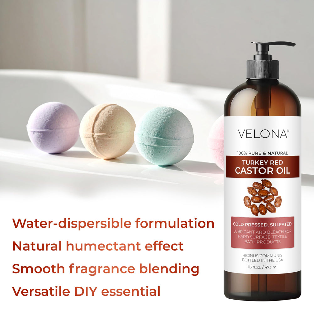 Velona Castor Oil Turkey Red hair care use, easy integration into serums.