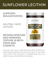 Velona lecithin in pour form supports stable batters