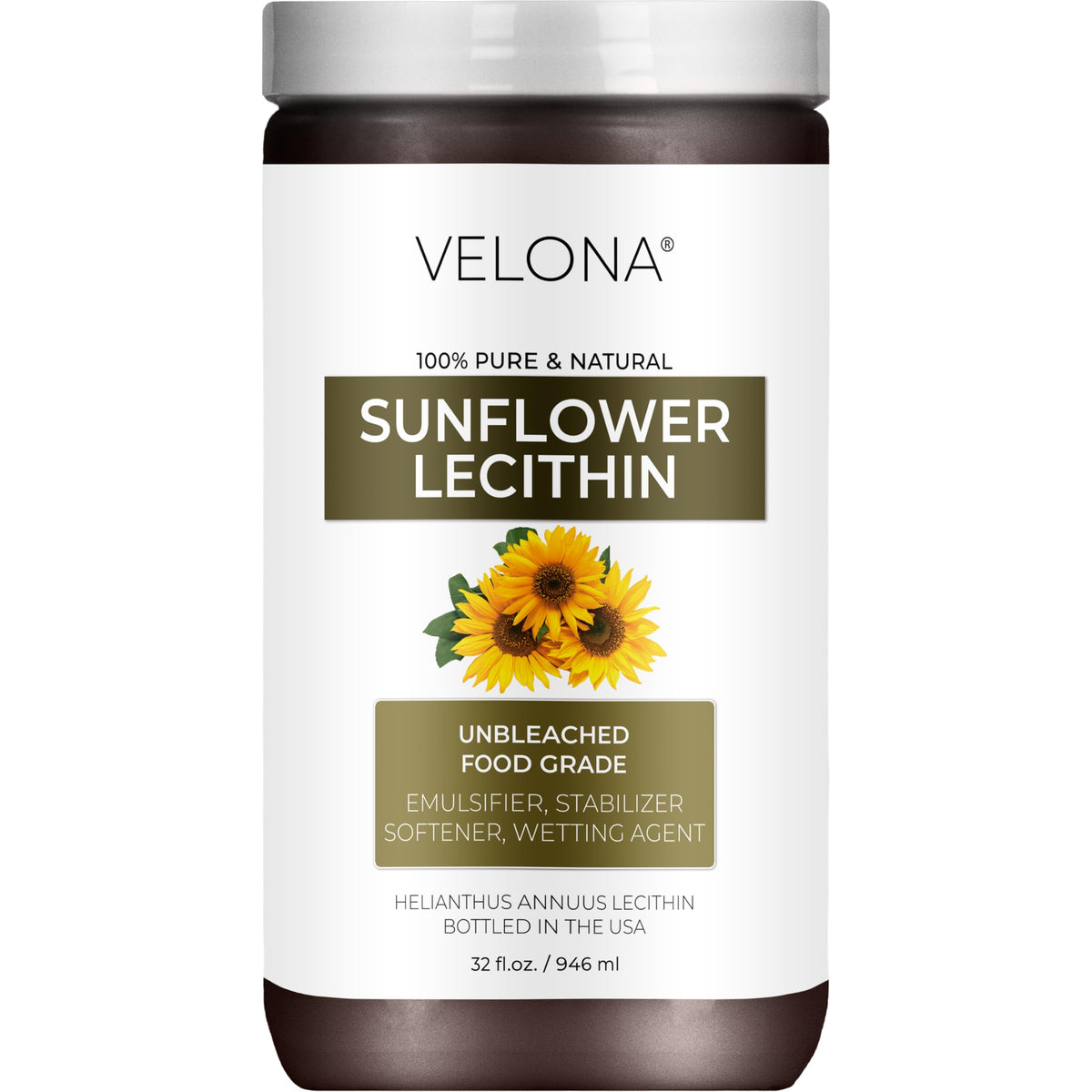 Velona Lecithin bottle for emulsification in recipes