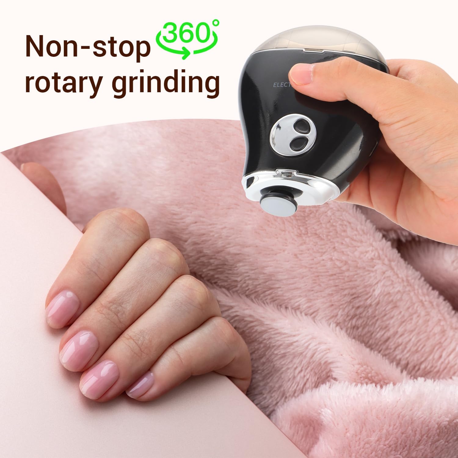 VeloxM mango-shaped unit with high-capacity battery supports extended grooming sessions.