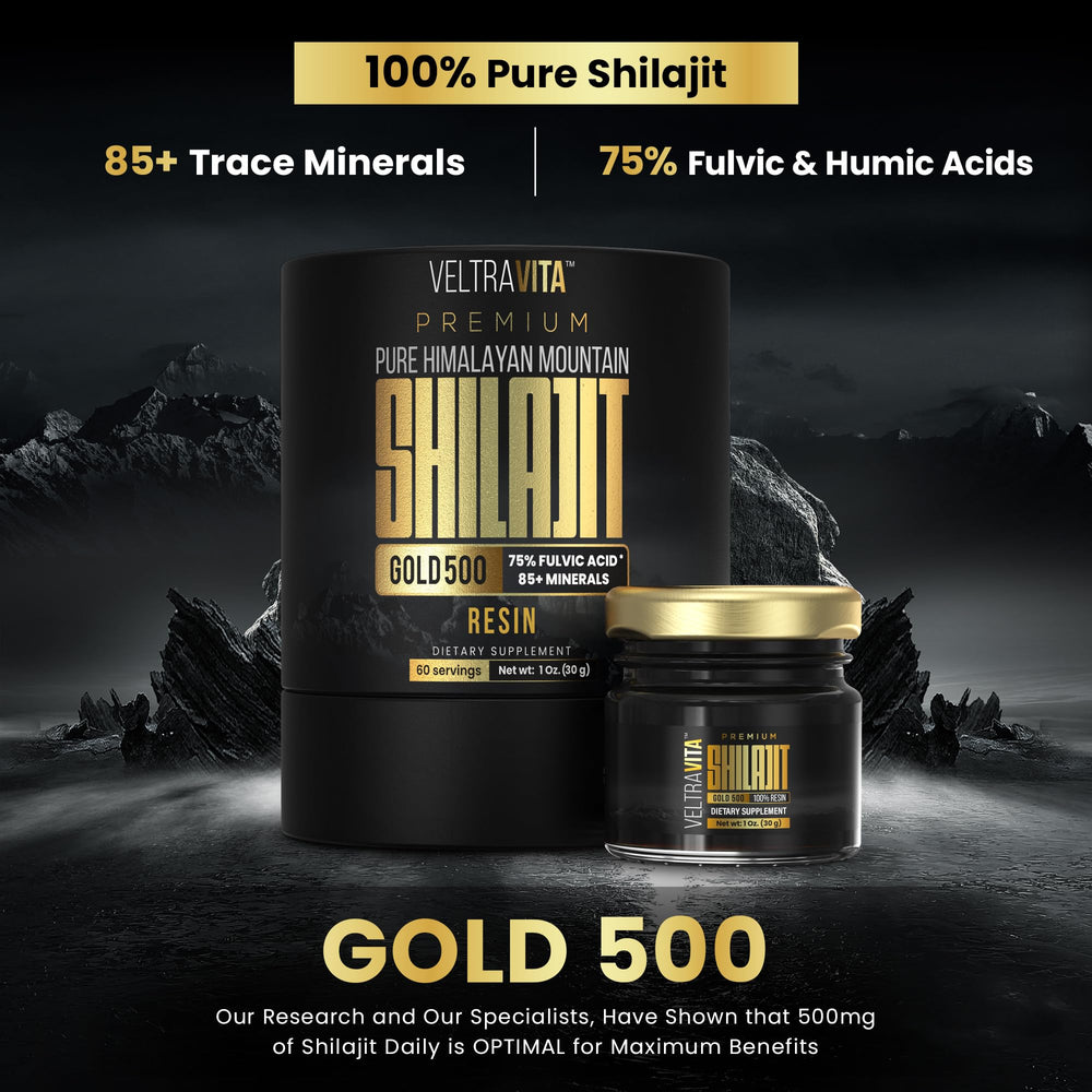 VeltraVita Shilajit Resin Gold pour spoon demonstrates easy dose for consistency.