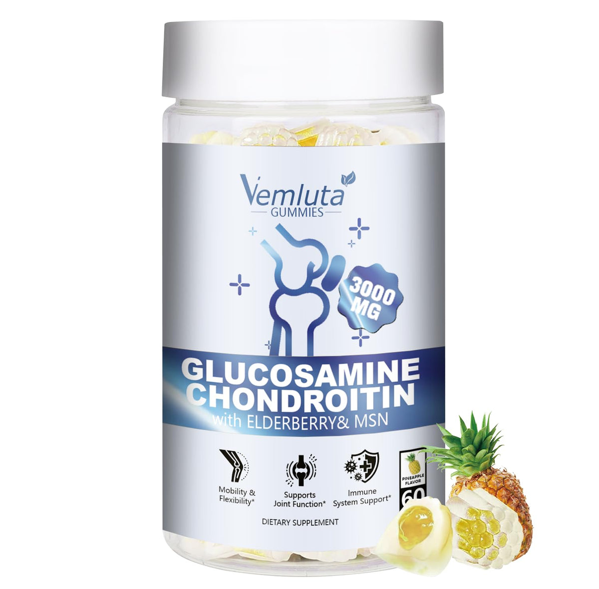 Vemluta bottle pour highlights premium packaging for daily joint support