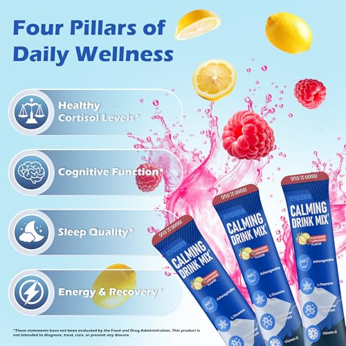 VENQUORIN Super Cortisol Calm drink mix dissolves instantly for on-the-go calm