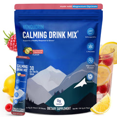 VENQUORIN Super Cortisol Calm raspberry lemonade packet ready for daily relaxation