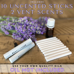 Vent Scent two-pack with sticks simplifies scent customization.