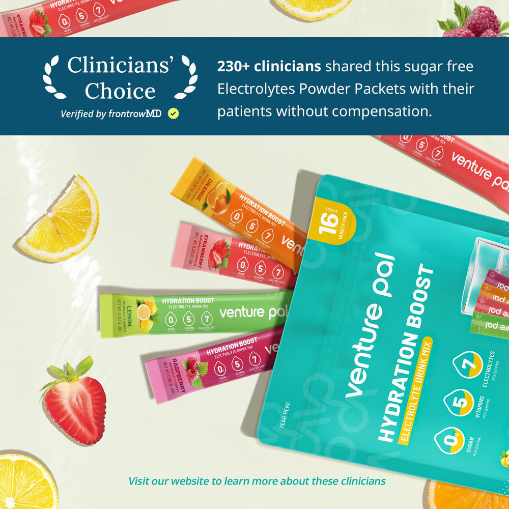 Sticks and packaging displayed for daily hydration on the go