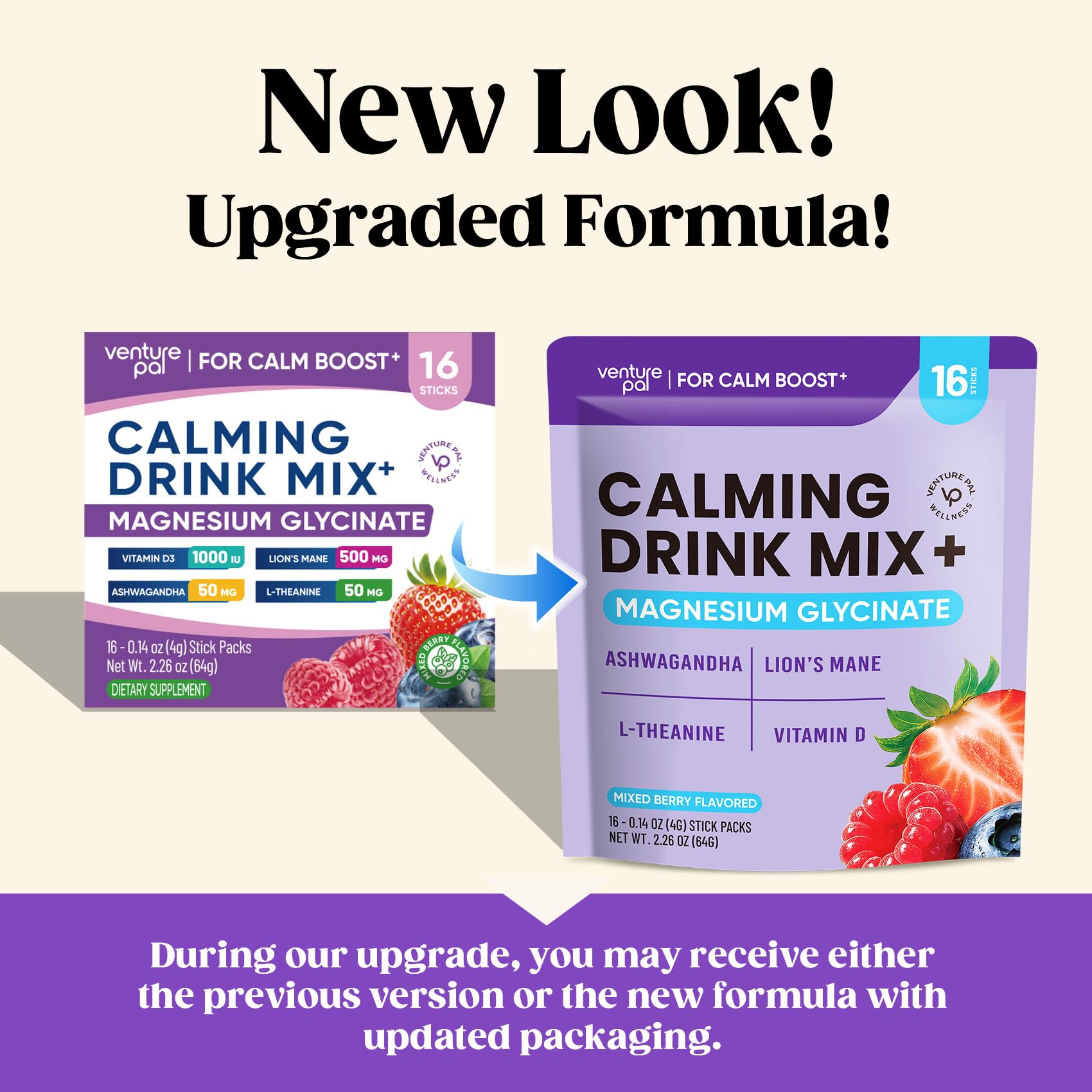 Close-up of Lion's Mane and B vitamins for cognitive support.