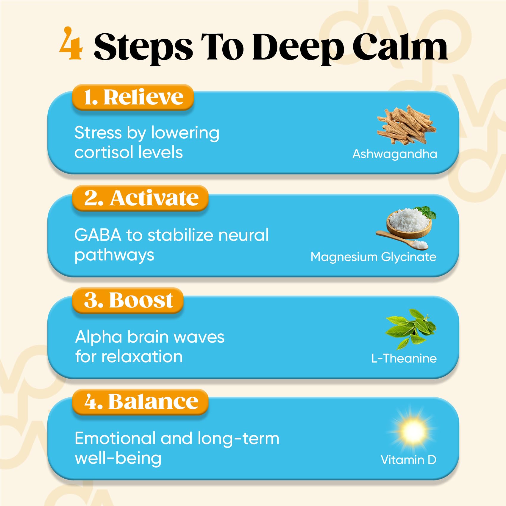 Glass of prepared Calm Drink Mix with water and ice for a calming moment.