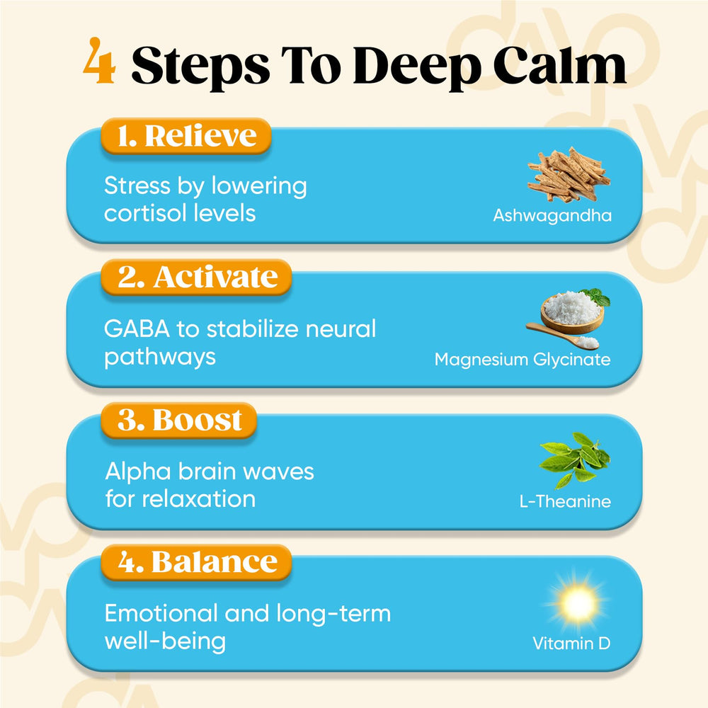 Glass of prepared Calm Drink Mix with water and ice for a calming moment.