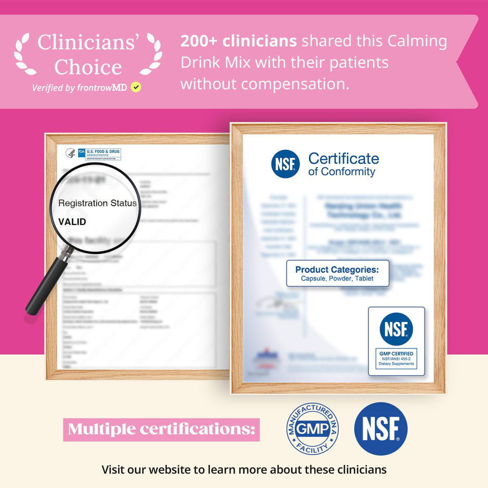 Close-up of the powder texture from Venture Pal Calm Drink Mix