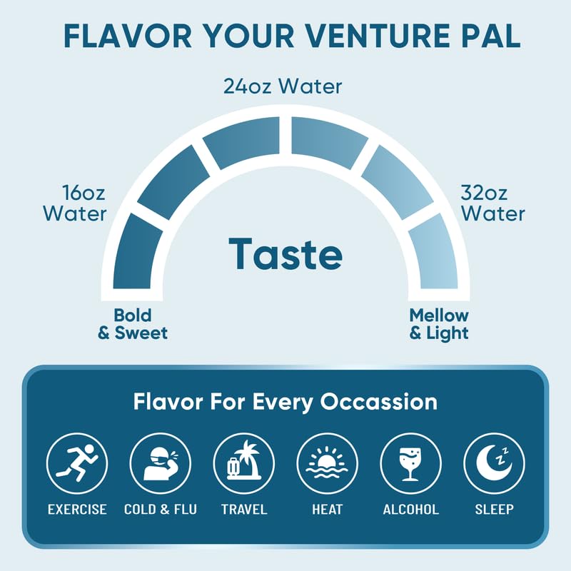 Venture Pal vegan-certified electrolyte packets on packaging.
