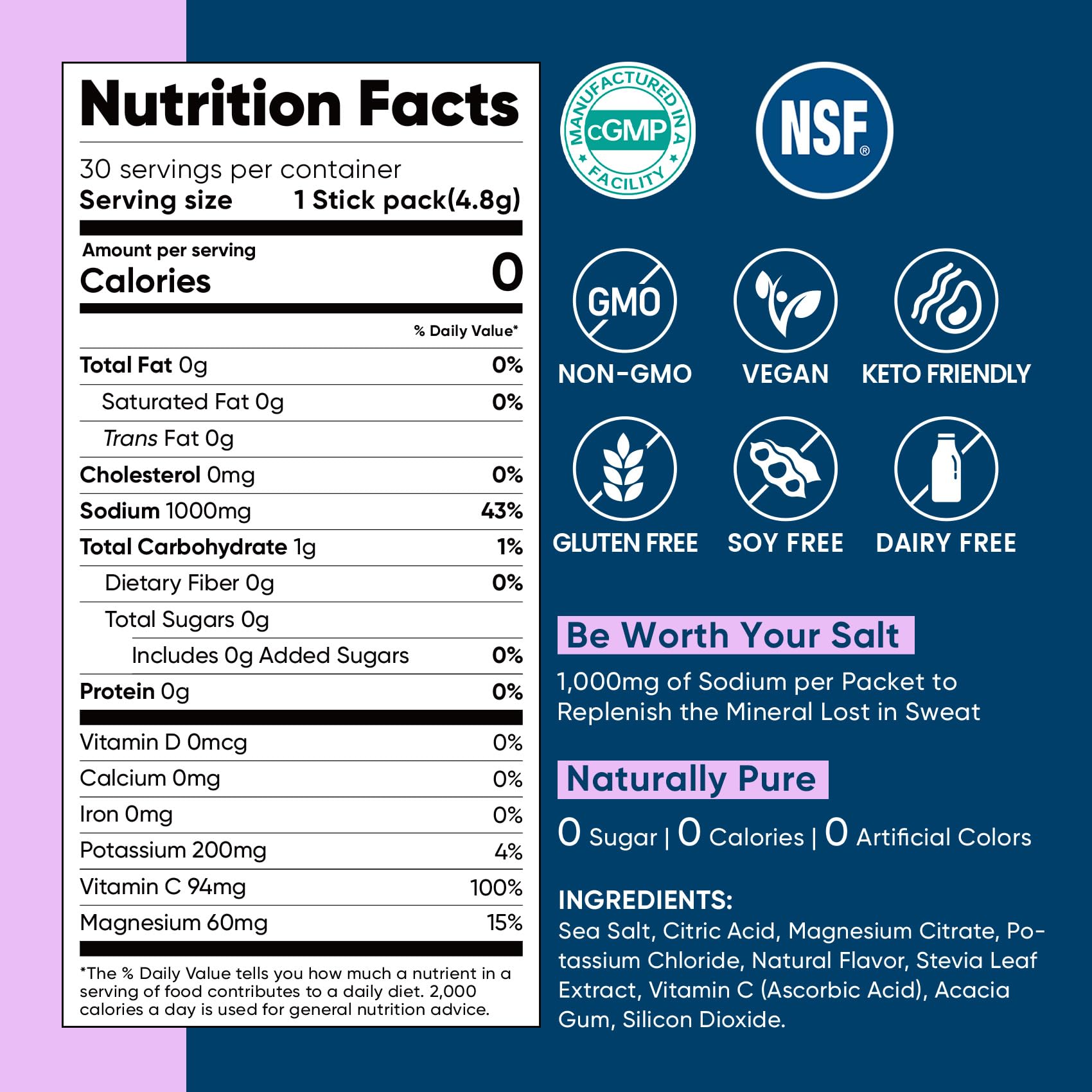 Venture Pal FrontRowMD verified ingredients label for quality assurance