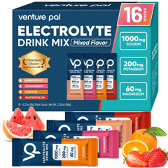 Venture Pal high-sodium electrolyte packet on table for on-the-go hydration.