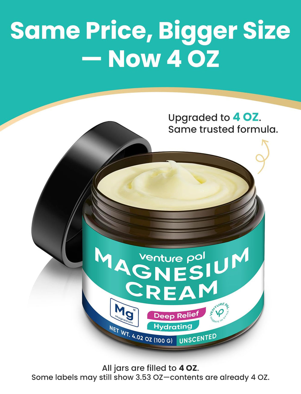 Venture Pal magnesium lotion safe for kids, suitable for family use.