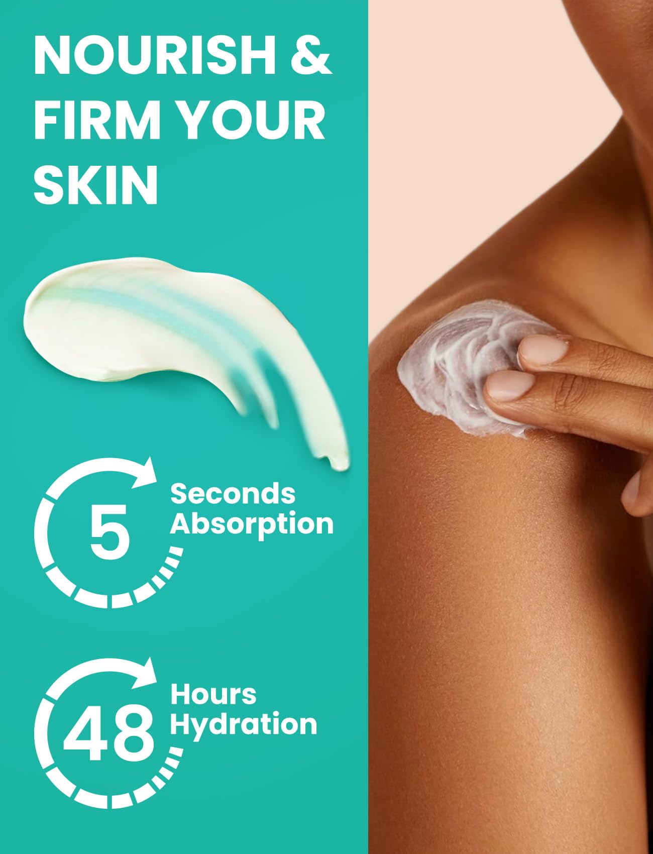 Venture Pal lotion close-up on soft, hydrated skin after use.