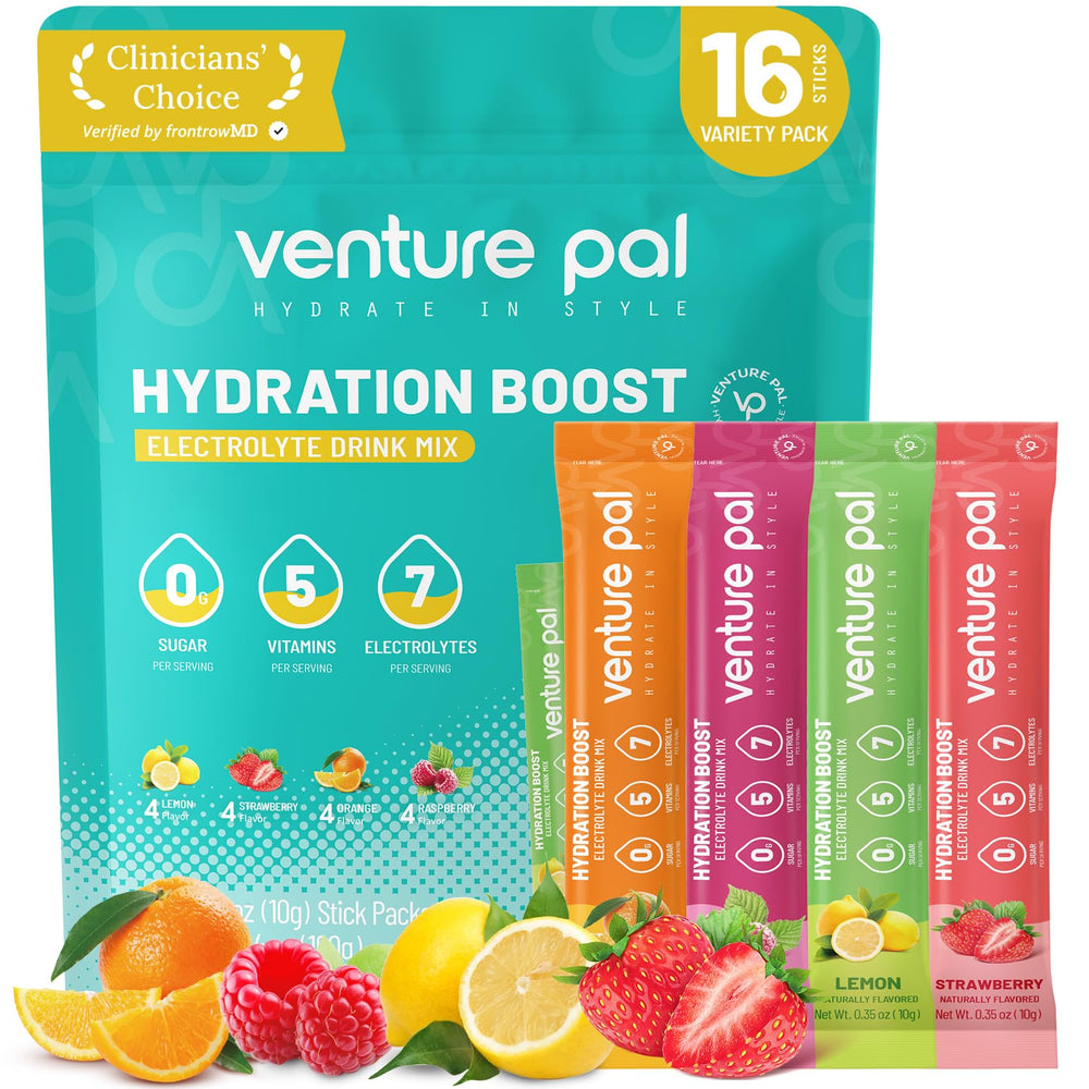 Venture Pal sugar-free electrolyte stick dissolving for rapid hydration
