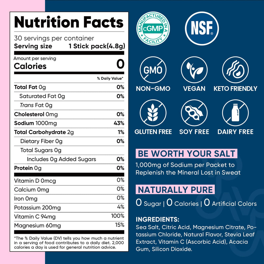 Venture Pal sugar-free formula label highlighting zero calories and vegan-friendly.