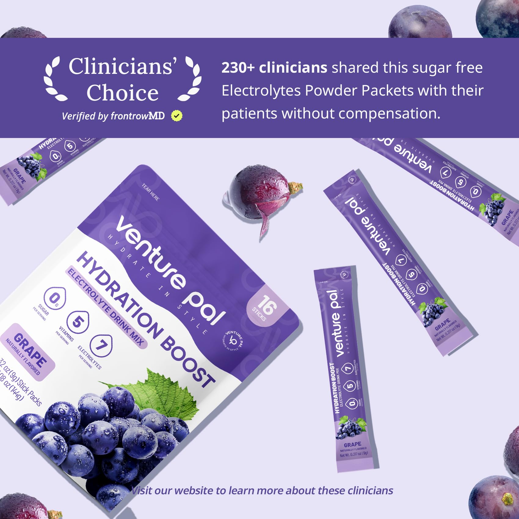 Venture Pal sugar-free label close-up highlighting the formula