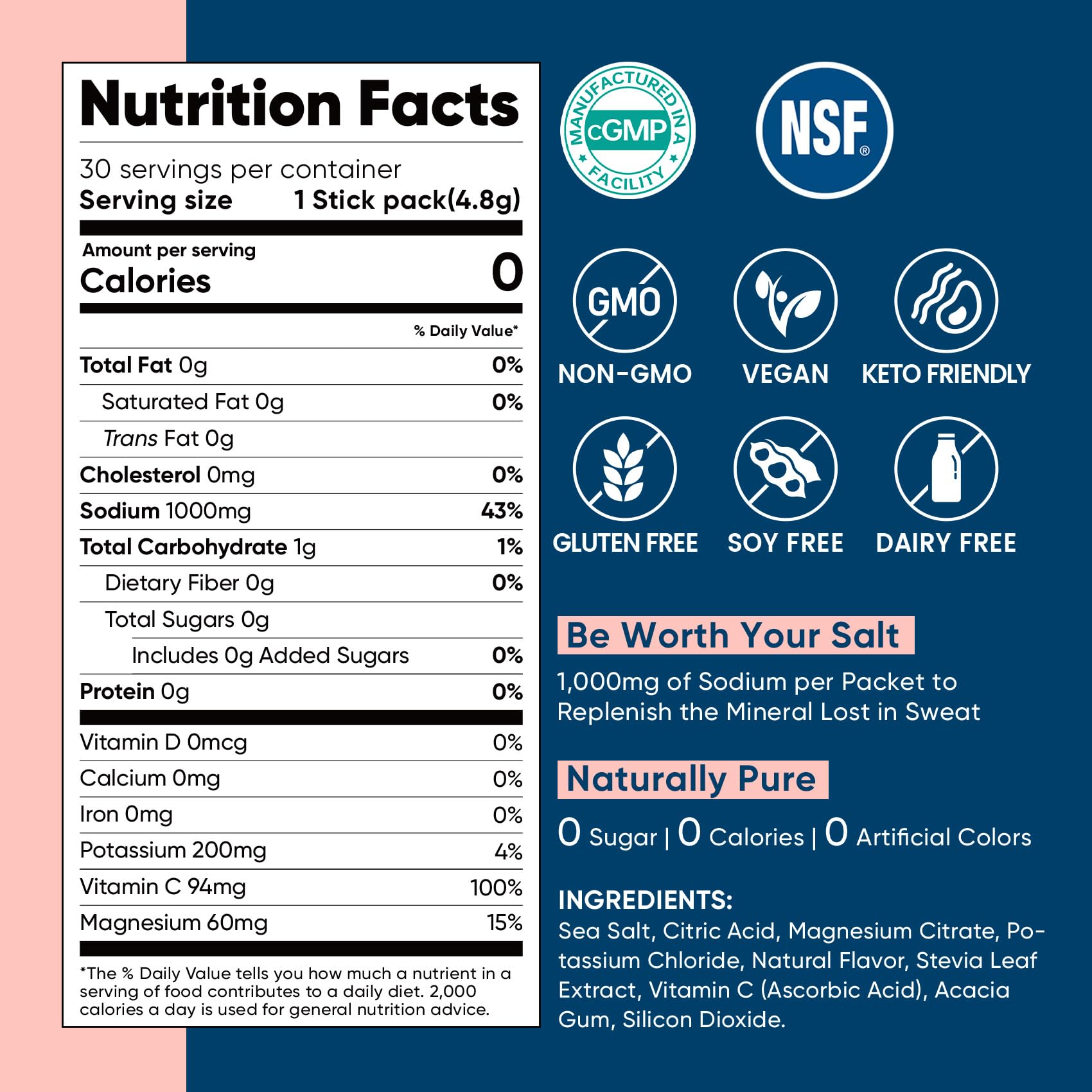 Venture Pal zero calorie, sugar-free formula shown on packaging