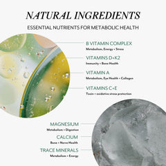 Veracity Metabolic Multivitamin bottle pouring showcases convenient daily use.