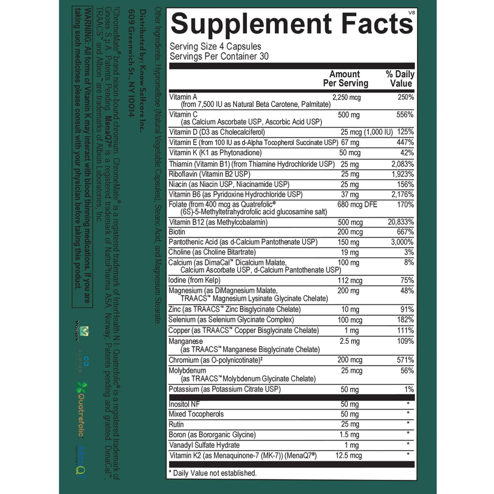 Veracity Selfcare multivitamin in hand suggests on-the-go wellness.