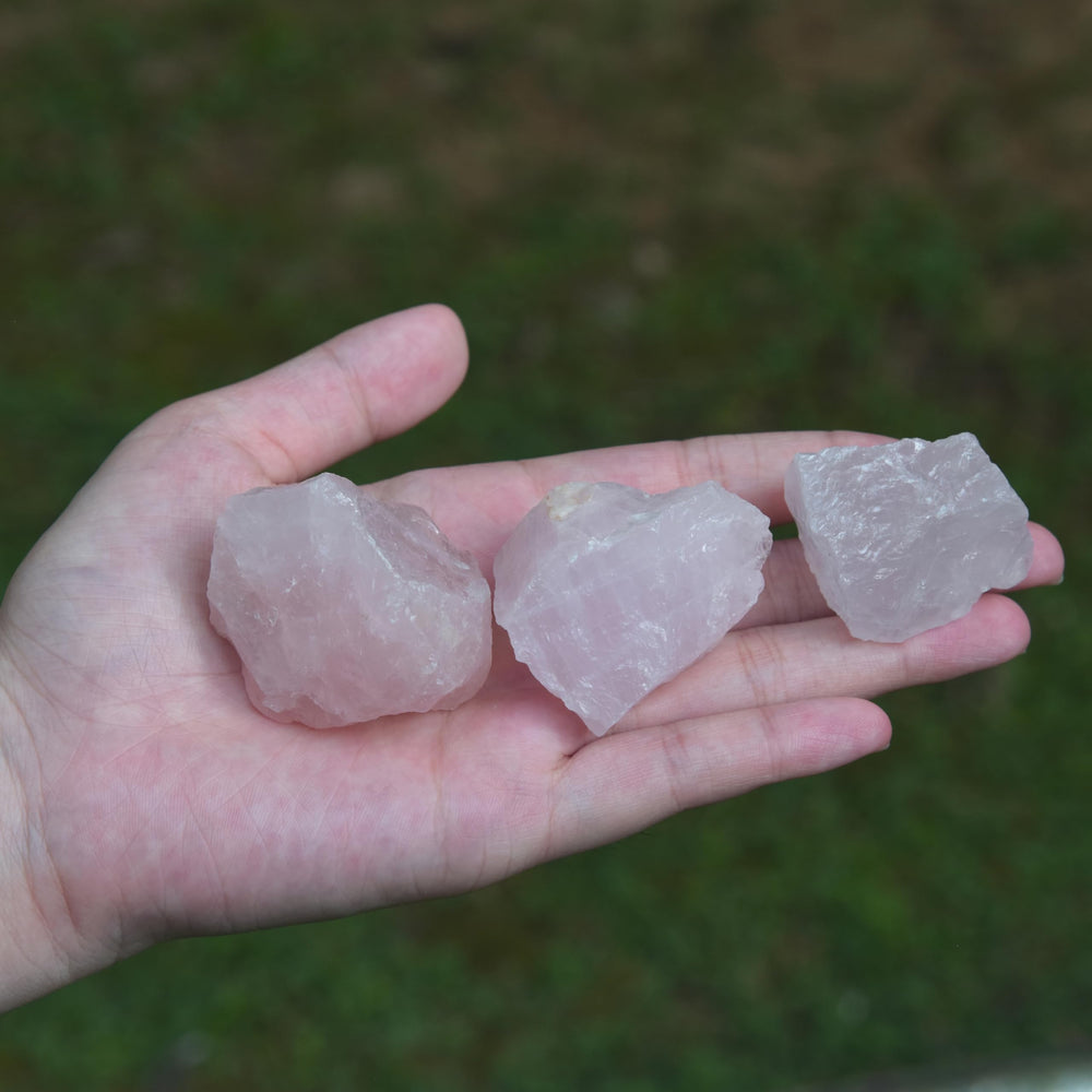 Verdalith rose quartz rough crystal ideal for jewelry making
