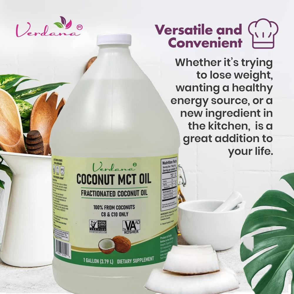 Verdana Coconut MCT Oil massage application showing light, non-greasy texture.