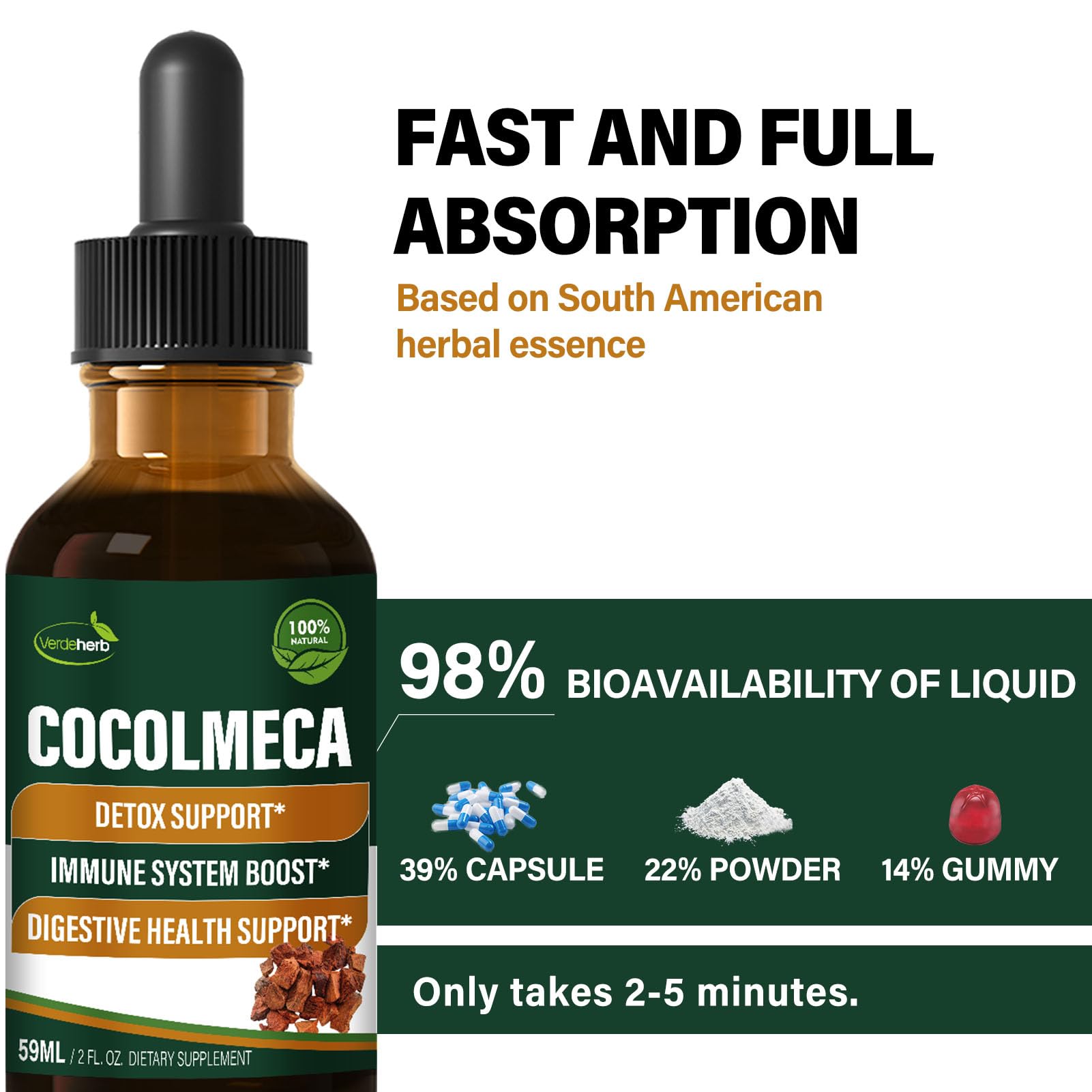 Verdeherb Cocolmeca label closeup showcases premium extract quality