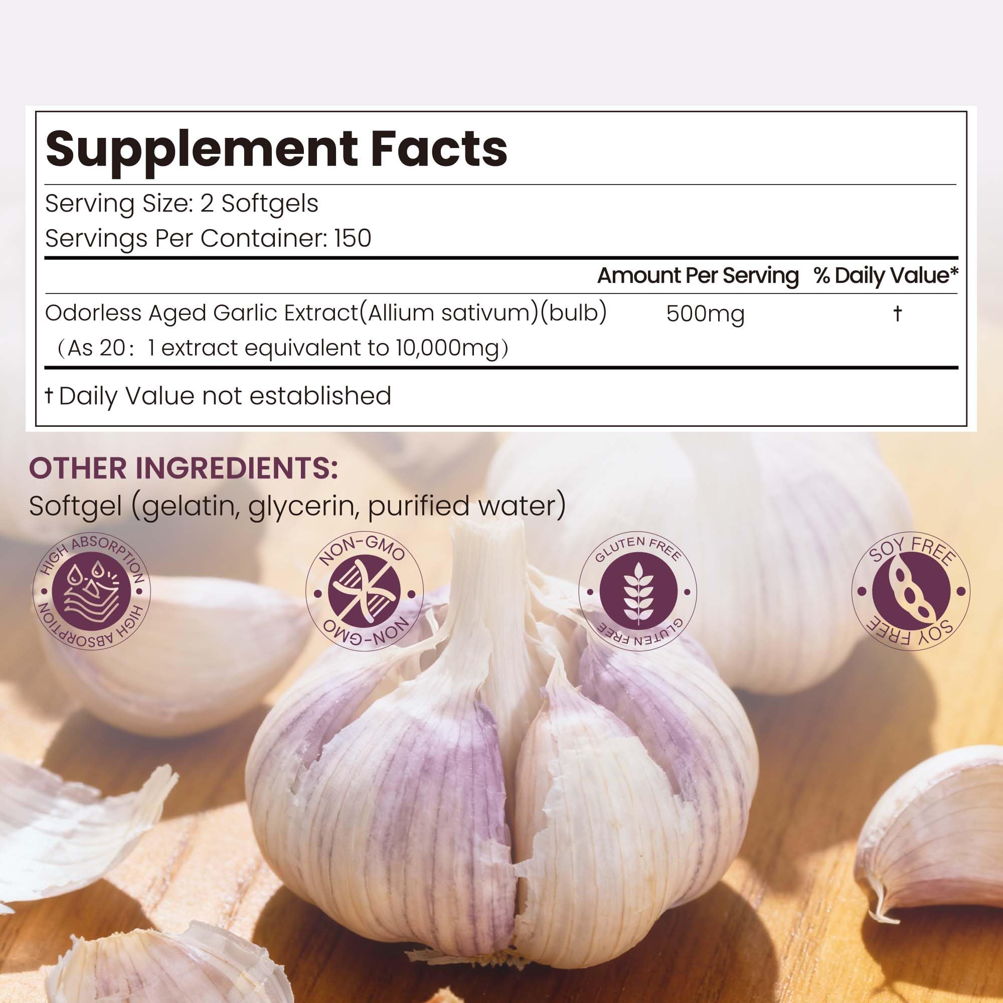 VerdiGusto odorless softgels demonstrate gentle digestion-friendly garlic daily use.