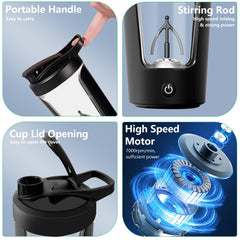 USB rechargeable shaker enabling cordless blending