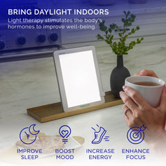 Verilux HappyLight Lucent aporta 10 000 lux de luz LED para energía diurna