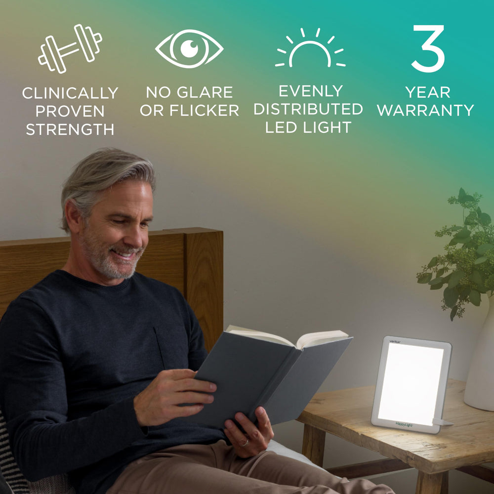 Verilux HappyLight Lucent diseño compacto para hogar o viaje