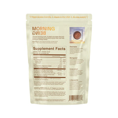 Verso Morning Being scoop detail highlights the 1500 mg moringa blend