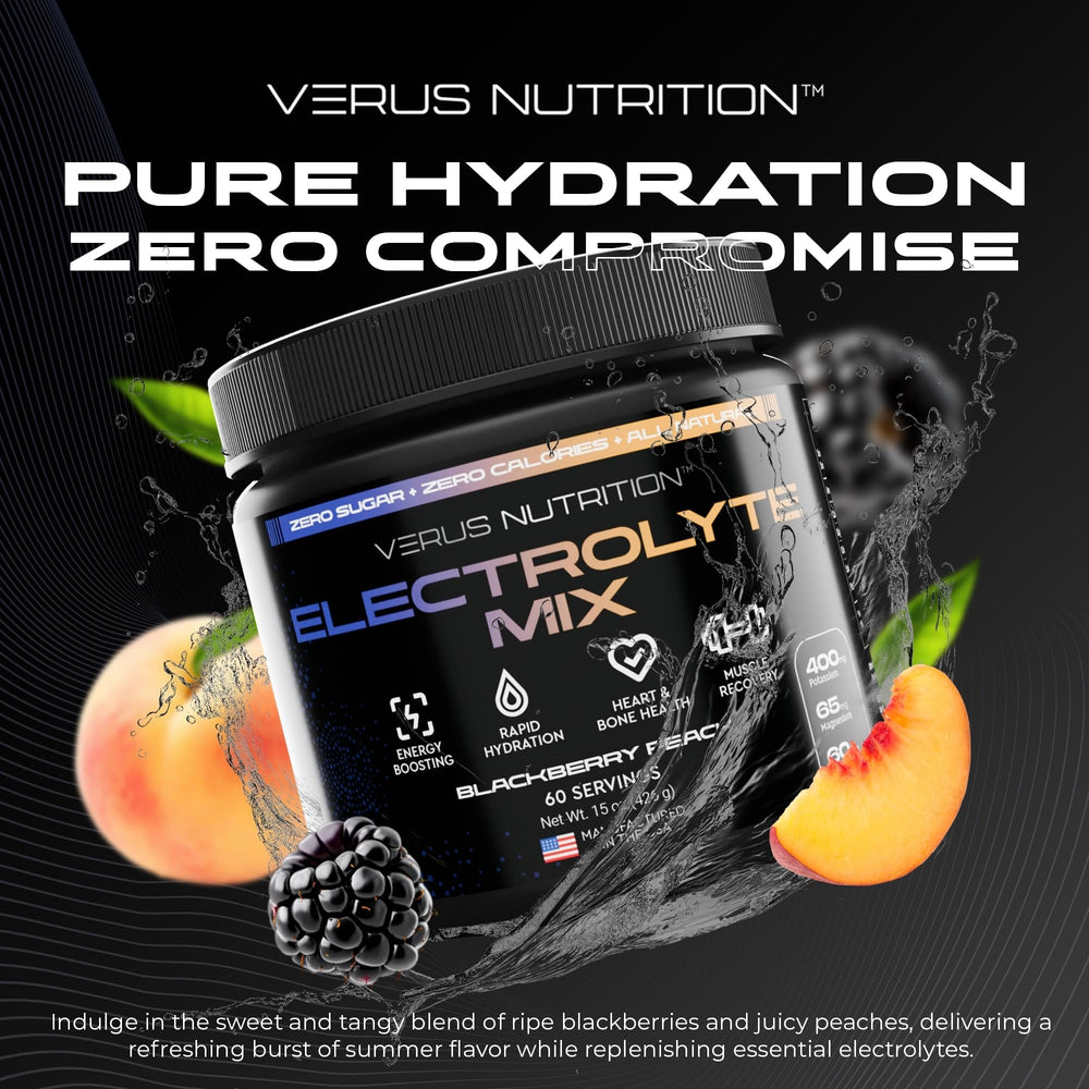 VERUS NUTRITION bottle pouring into glass for quick hydration during workouts