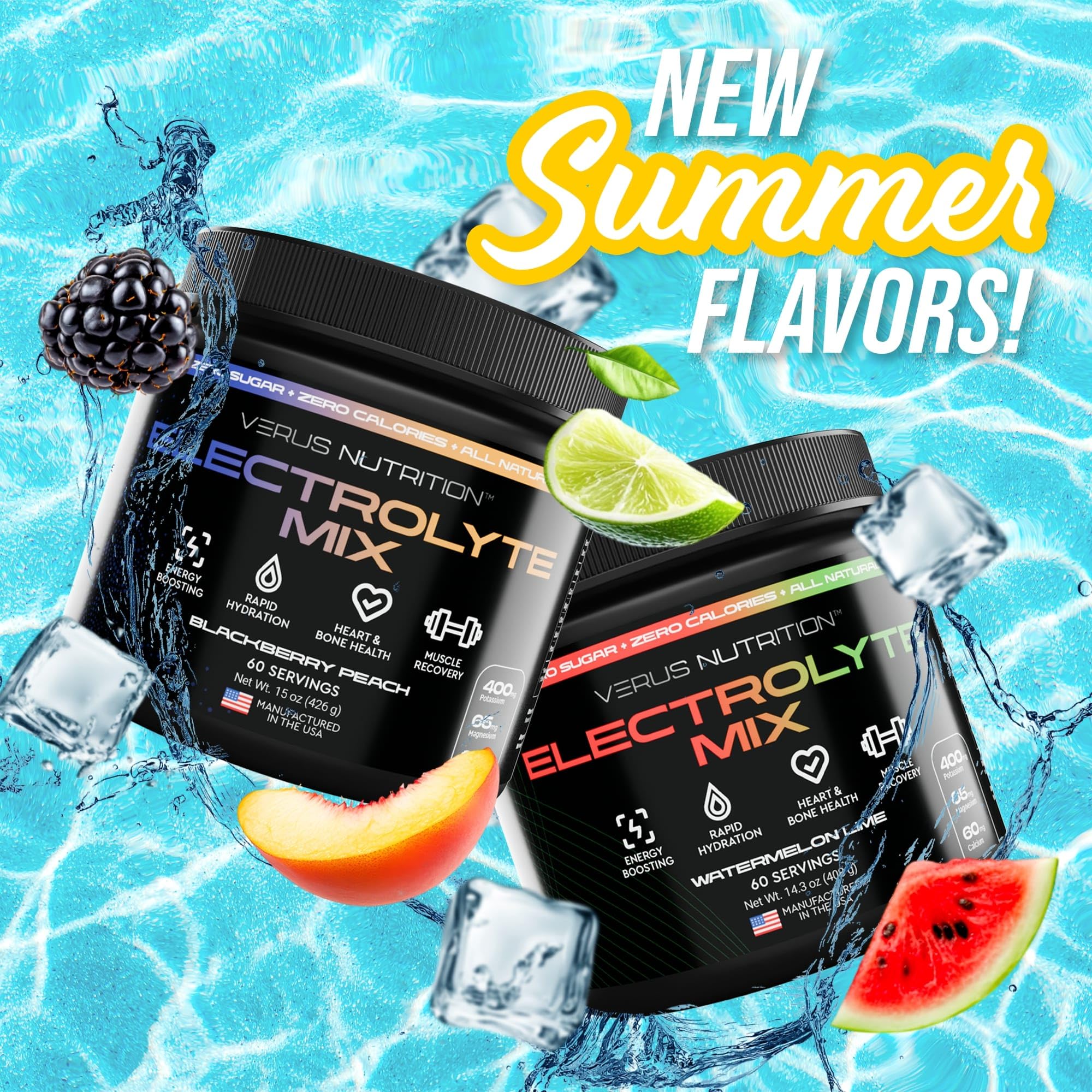 VERUS NUTRITION electrolyte mix dissolving in water for refreshing drink
