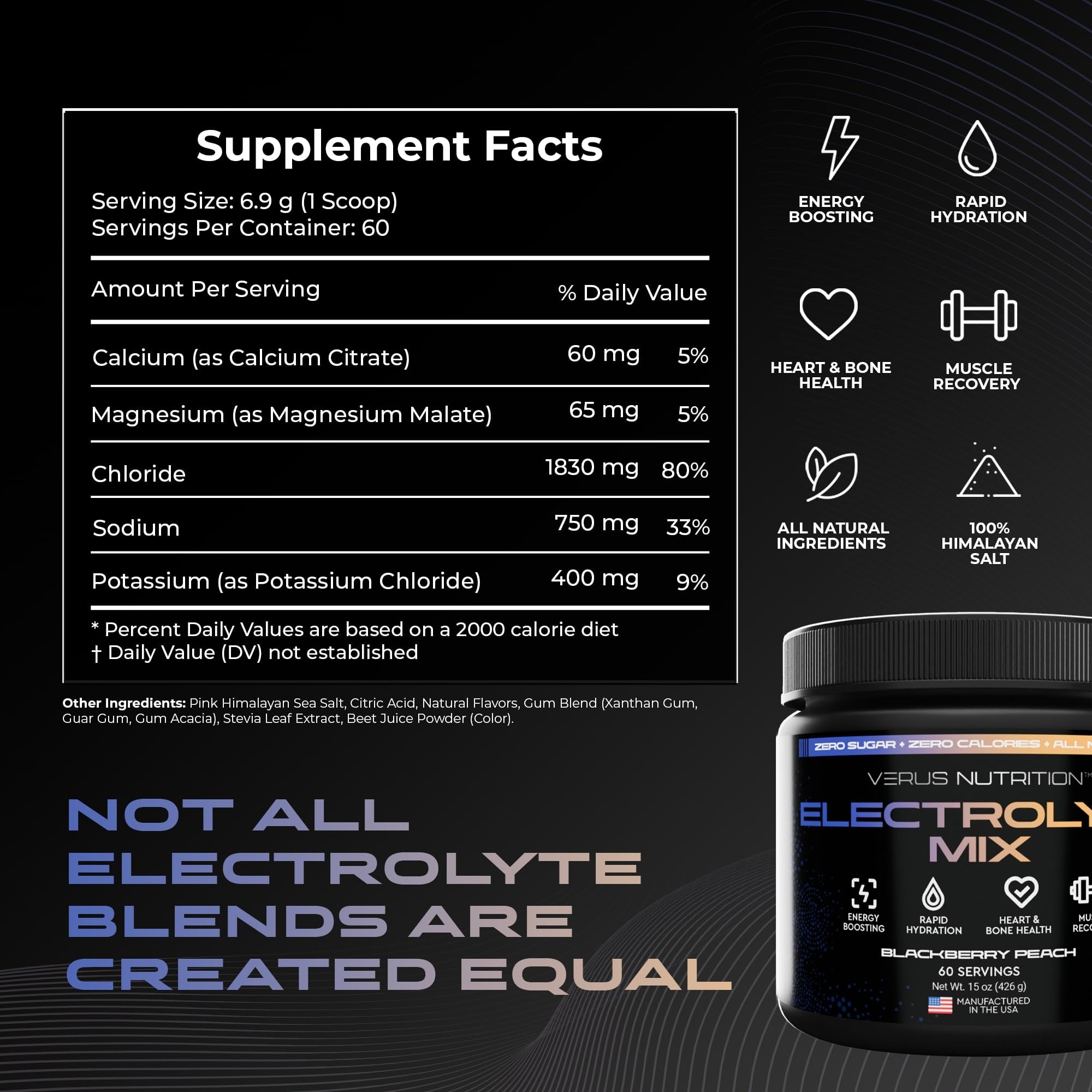 VERUS NUTRITION fine powder close-up showing texture for easy mixing