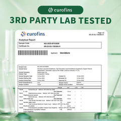 Vervidora Liposomal Glutathione grape-flavored liquid in glass.