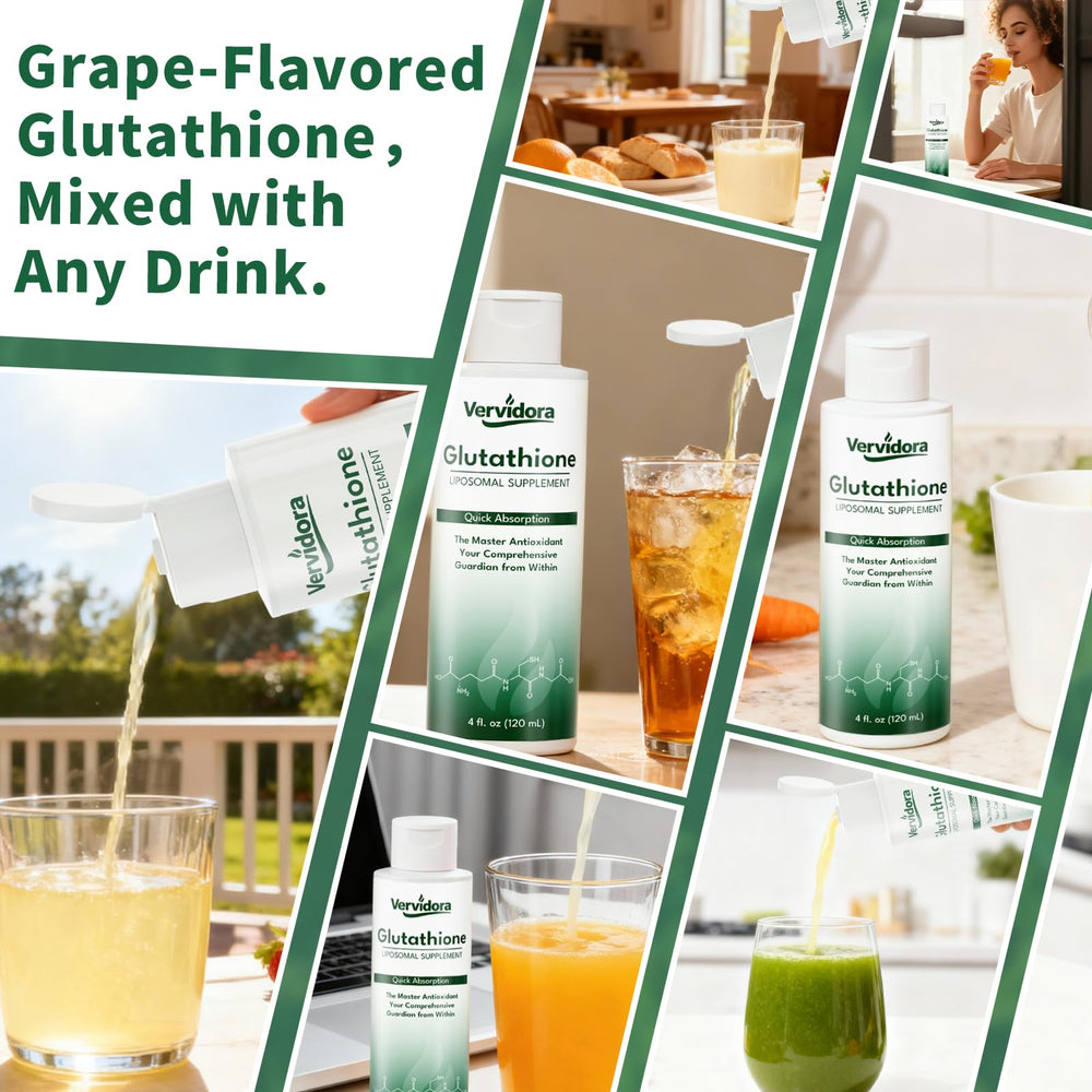 Vervidora Liposomal Glutathione ingredient list full of plant-based components.