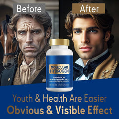 Close-up of Veryherbs hydrogen water tablets bottle label features.