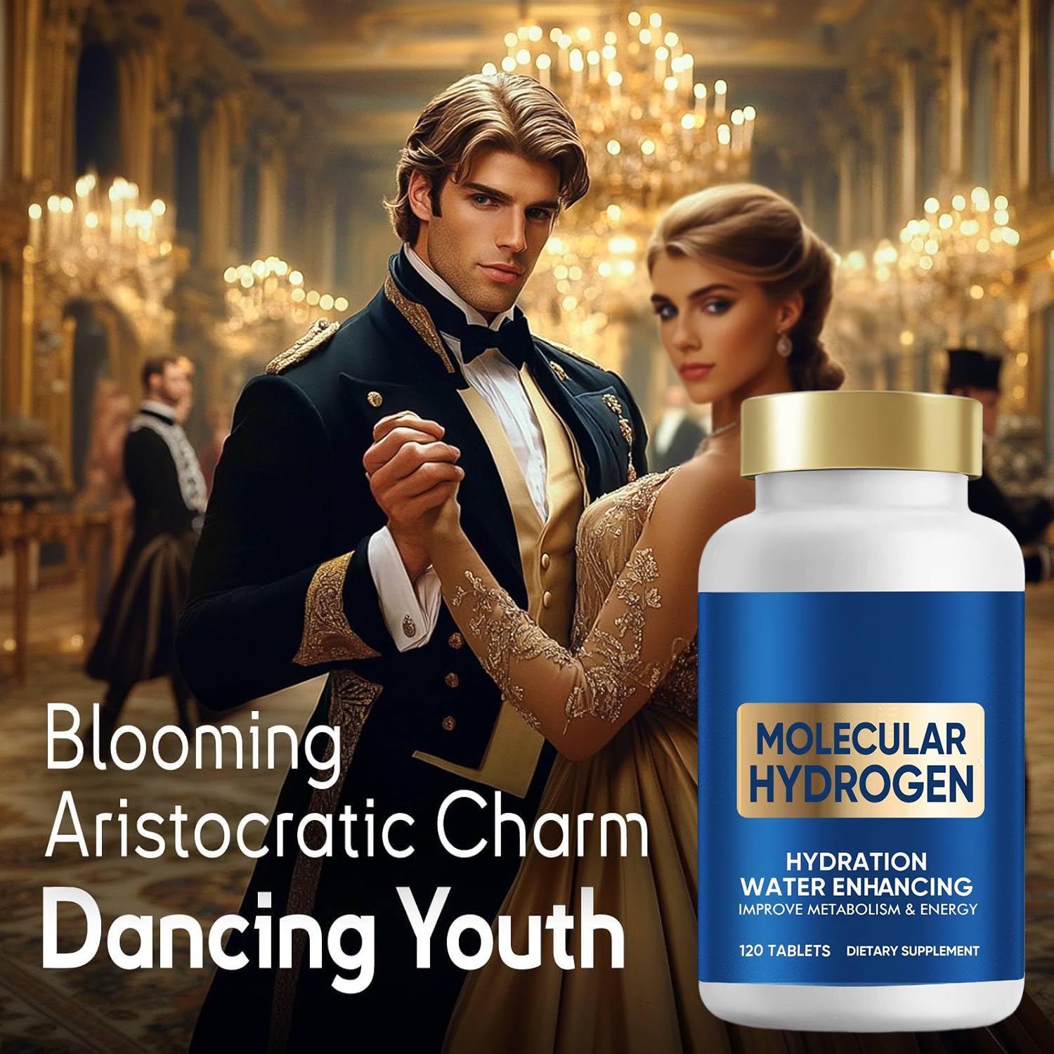 Glass with dissolved Veryherbs hydrogen tablets ready-to-drink hydration.
