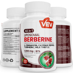 VEV Berberine bottle with easy-to-swallow capsules for daily wellness