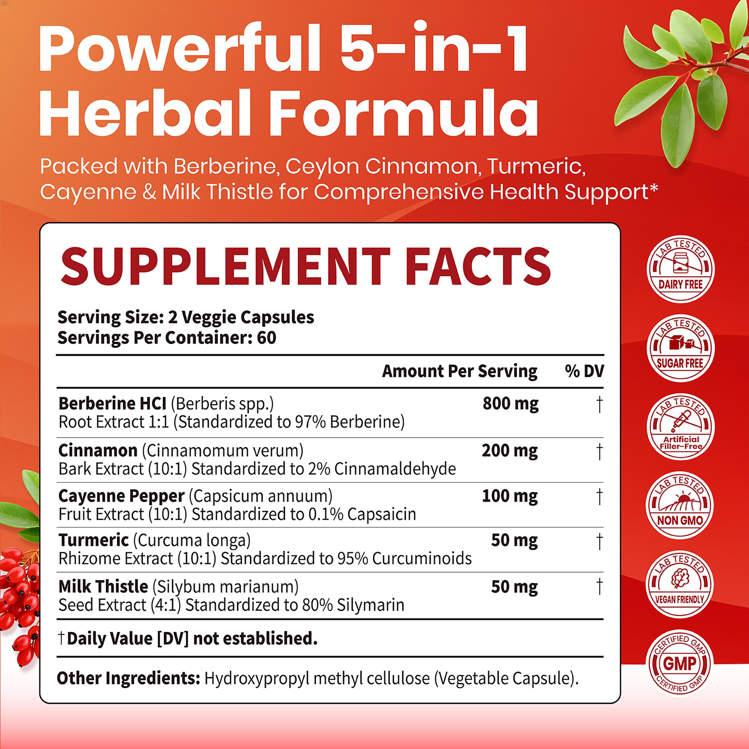 VEV Berberine capsules close-up showing smooth coating for comfortable ingestion