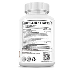 VEV Bottle front view highlighting vegan capsules for digestive support.