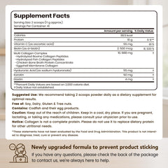 VEV scoop with powder ready to measure for easy daily use.