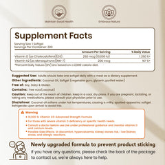 VEV Corefeel D3 K2 softgels being swallowed shows easy-to-take daily support.