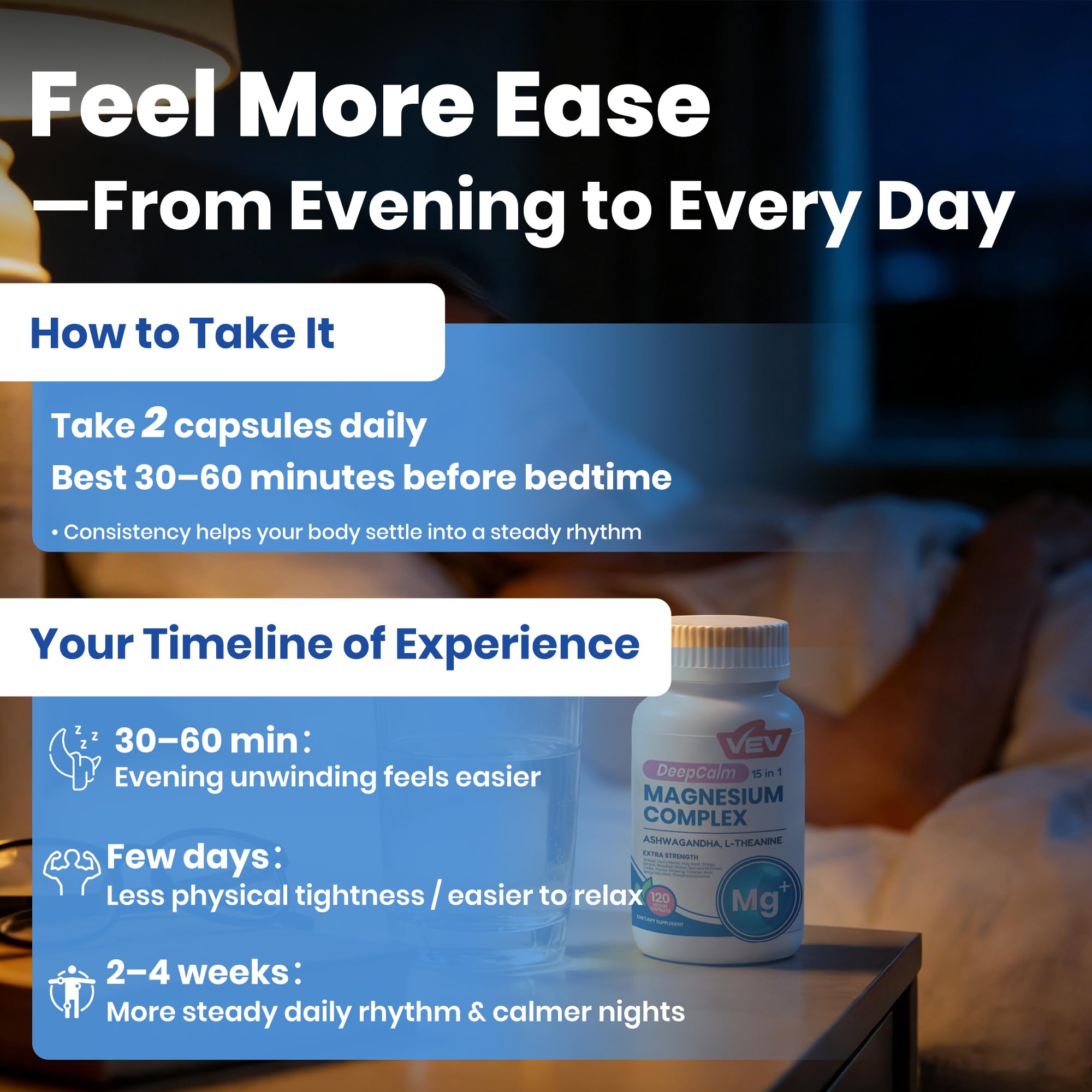 VEV Magnesium Complex on a nighttime setup hints at an easy wind-down